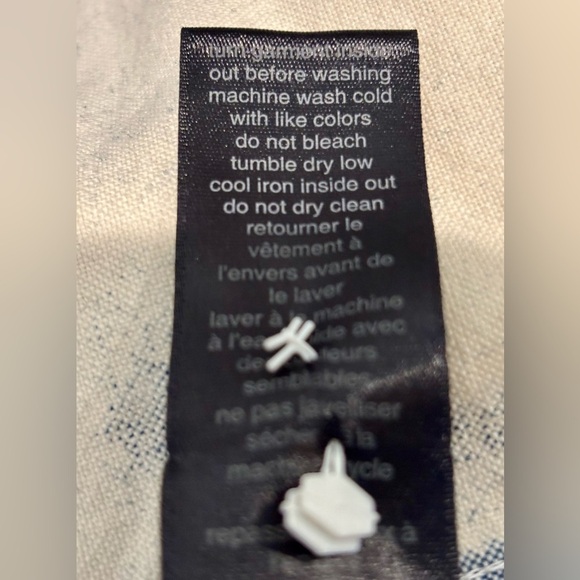 JOHN VARVATOS Chambray Bleached Denim Western Style S/S Snap Button Shirt M’s S - Picture 8 of 8